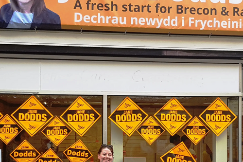 Niccola Parkes part of the Slough Lib Dem team helping Jane Dodds win the Brecon by-election