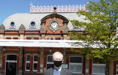 John Howson, Lib Dem Thames Valley Police and Crime Commissioner candidate, Slough station 23rd April.