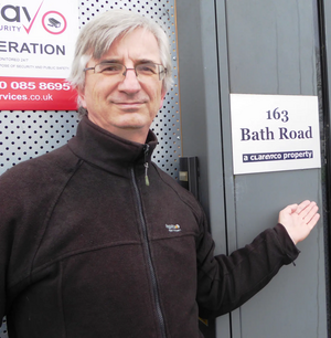 Robert Plimmer in Bath Road campaigning for progress to deal with Slough's housing crisis