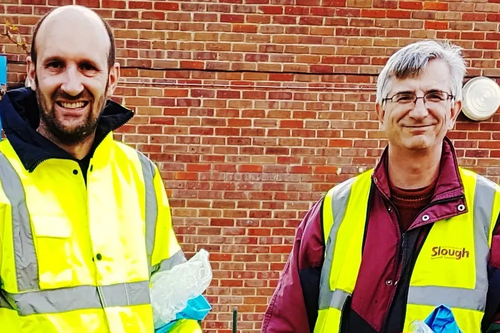 Lib Dems Matthew Taylor & Robert Plimmer leading community action against litter in Cippenham